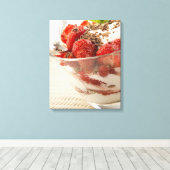 Toile Strawberry Dessert With Fresh Yogurt (Insitu (Plancher de Bois))
