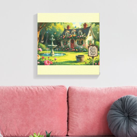 Toile Stretched Canvas Print-Inspirational Quote. (Insitu(Salon))