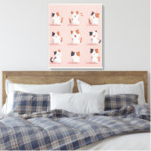 Toile Stretched Canvas Print of a cat smiling happily (Insitu(Chambre))