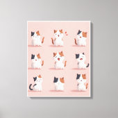 Toile Stretched Canvas Print of a cat smiling happily (Recto)