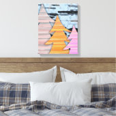 Toile Striped Trees Winter Landscape Scene  (Insitu(Chambre))