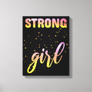 Toile Strong Girl Pastel Star