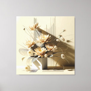 Toile Structure Lotus en beige