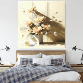 Toile Structure Lotus en beige (Insitu(Chambre))