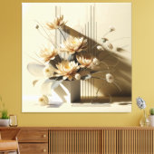 Toile Structure Lotus en beige (Insitu(Salon))