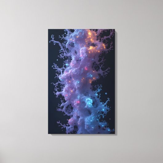 Toile Structure Organique Mystique Rendu 3D (Recto)