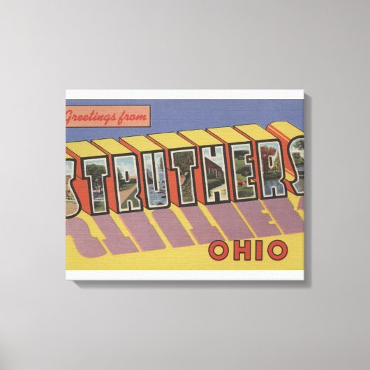 Toile Struthers, Ohio - Scènes de grandes lettres (Recto)