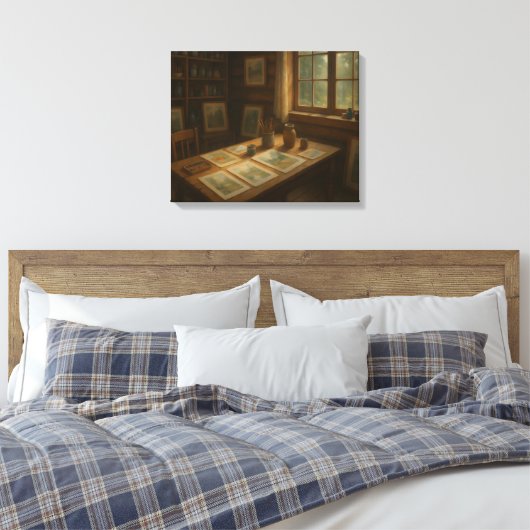 Toile Studio d'art d'un aquarelliste (Insitu(Chambre))