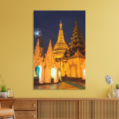 Toile Stupa Doré Et Temples (Insitu(Salon))
