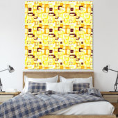 Toile Style abstrait jaune et noir moderne (Insitu(Chambre))