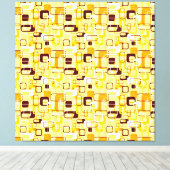 Toile Style abstrait jaune et noir moderne (Insitu (Plancher de Bois))
