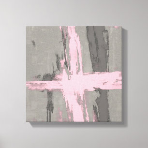 Toile Style art moderne Abstrait gris rose