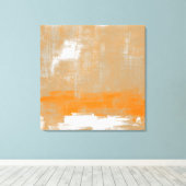 Toile style art moderne Abstrait orange gris blanc (Insitu (Plancher de Bois))