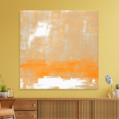 Toile style art moderne Abstrait orange gris blanc (Insitu(Salon))