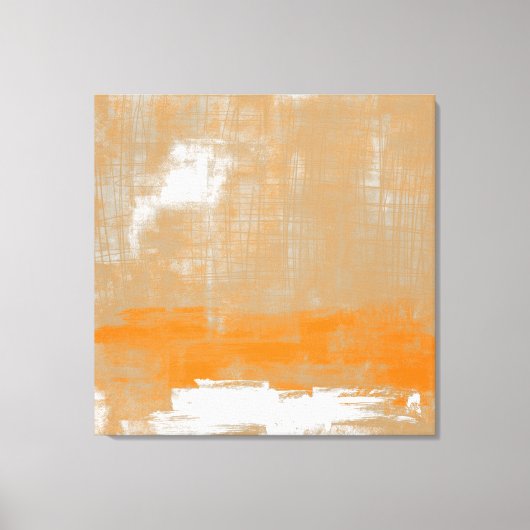 Toile style art moderne Abstrait orange gris blanc (Recto)