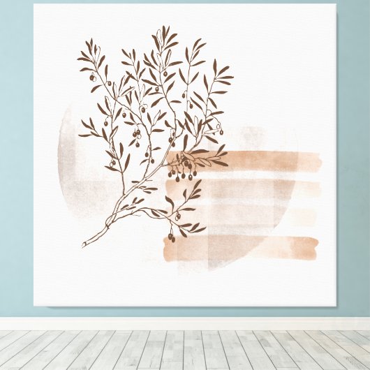 Toile Style bohème Abstrait Floral Art Canvas Imprimer (Insitu (Plancher de Bois))