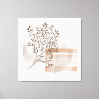 Style bohème Abstrait Floral Art Canvas Imprimer