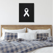 Toile Style Chrome White Ribbon Sensibilisation (Insitu(Chambre))