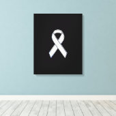 Toile Style Chrome White Ribbon Sensibilisation (Insitu (Plancher de Bois))