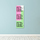 Toile STYLE DE LETTRE R Couleur Motif, Vert, Rose, Noir (Insitu (Plancher de Bois))
