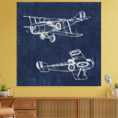 Toile Style de texte et de script du journal de l'avion  (Insitu(Salon))