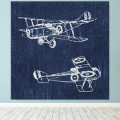 Toile Style de texte et de script du journal de l'avion  (Insitu (Plancher de Bois))