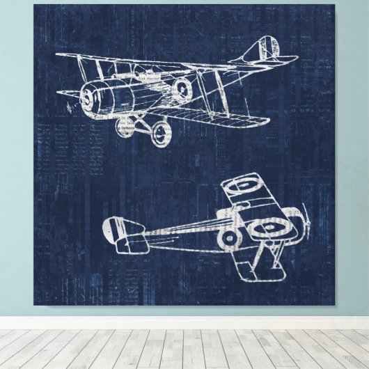 Toile Style de texte et de script du journal de l'avion  (Insitu (Plancher de Bois))