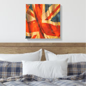 Toile Style Grunge Union Jack Drapeau britannique (Insitu(Chambre))