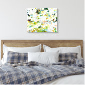 Toile Style grunge vert design graphique d'art abstrait (Insitu(Chambre))
