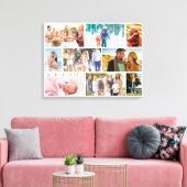 Toile Style maçonnerie Famille Photo Collage Blanc (Insitu(Salon))