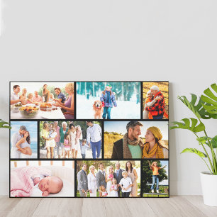 Toile Style maçonnerie Famille Photo Collage noir