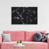 Toile Style marbre élégant4 - Noir et Blanc (Insitu(Salon))