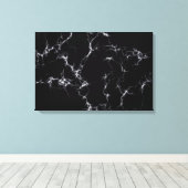 Toile Style marbre élégant4 - Noir et Blanc (Insitu (Plancher de Bois))