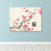 Toile Style oriental Sakura Cherry Blossom Art (Insitu (Plancher de Bois))