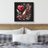 Toile Style Steampunk Rouge Stiletto talons hauts (Insitu(Chambre))