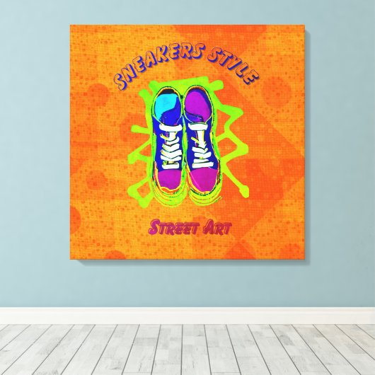 Toile Style urbain : Street Art Stretted Canvas Print (Insitu (Plancher de Bois))