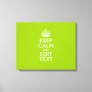 Toile Style Vert Android Gardez Le Calme Et Votre Texte