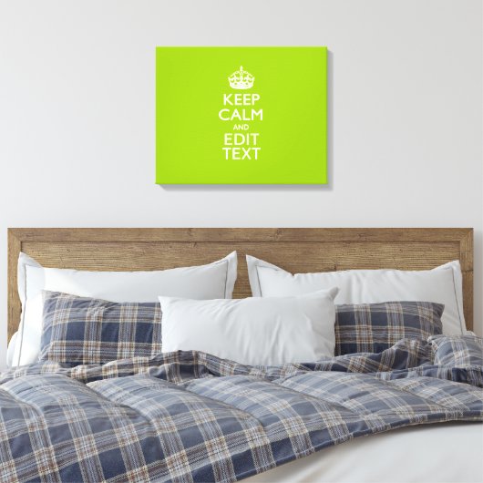 Toile Style Vert Android Gardez Le Calme Et Votre Texte (Insitu(Chambre))