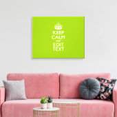 Toile Style Vert Android Gardez Le Calme Et Votre Texte (Insitu(Salon))