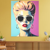 Toile Stylisé femme Portrait Wall Art (Insitu(Salon))