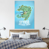 Toile Styrsö, affiche de voyage en suède. (Insitu(Chambre))