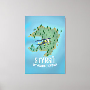 Toile Styrsö, affiche de voyage en suède.