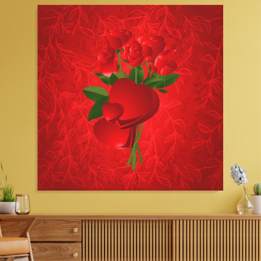 Toile Subliminal Roses Enveloppée (Insitu(Salon))