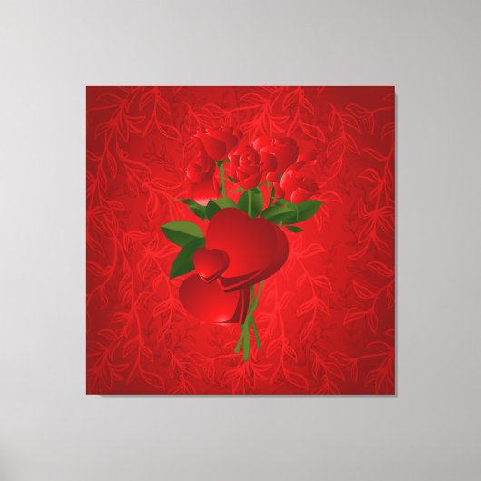 Toile Subliminal Roses Enveloppée (Recto)