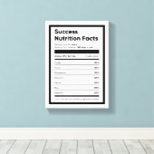 Toile Succès Valeur nutritionnelle Motivation Mur Art (Insitu (Plancher de Bois))
