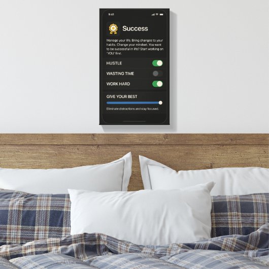 Toile Success Settings: Optimize Your Life (Insitu(Chambre))