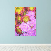 Toile Succulent et fleurs (Insitu (Plancher de Bois))