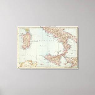 Toile Sudliche Halfte, carte d'Italien de l'Italie du
