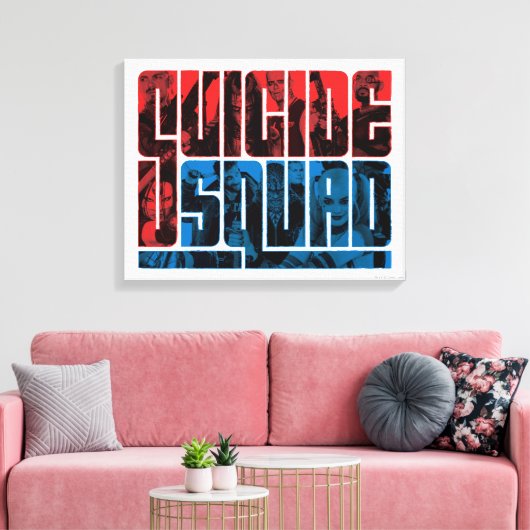 Toile Suicide Squad | et logo bleu (Insitu(Salon))