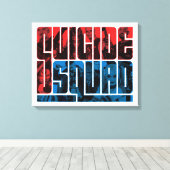 Toile Suicide Squad | et logo bleu (Insitu (Plancher de Bois))